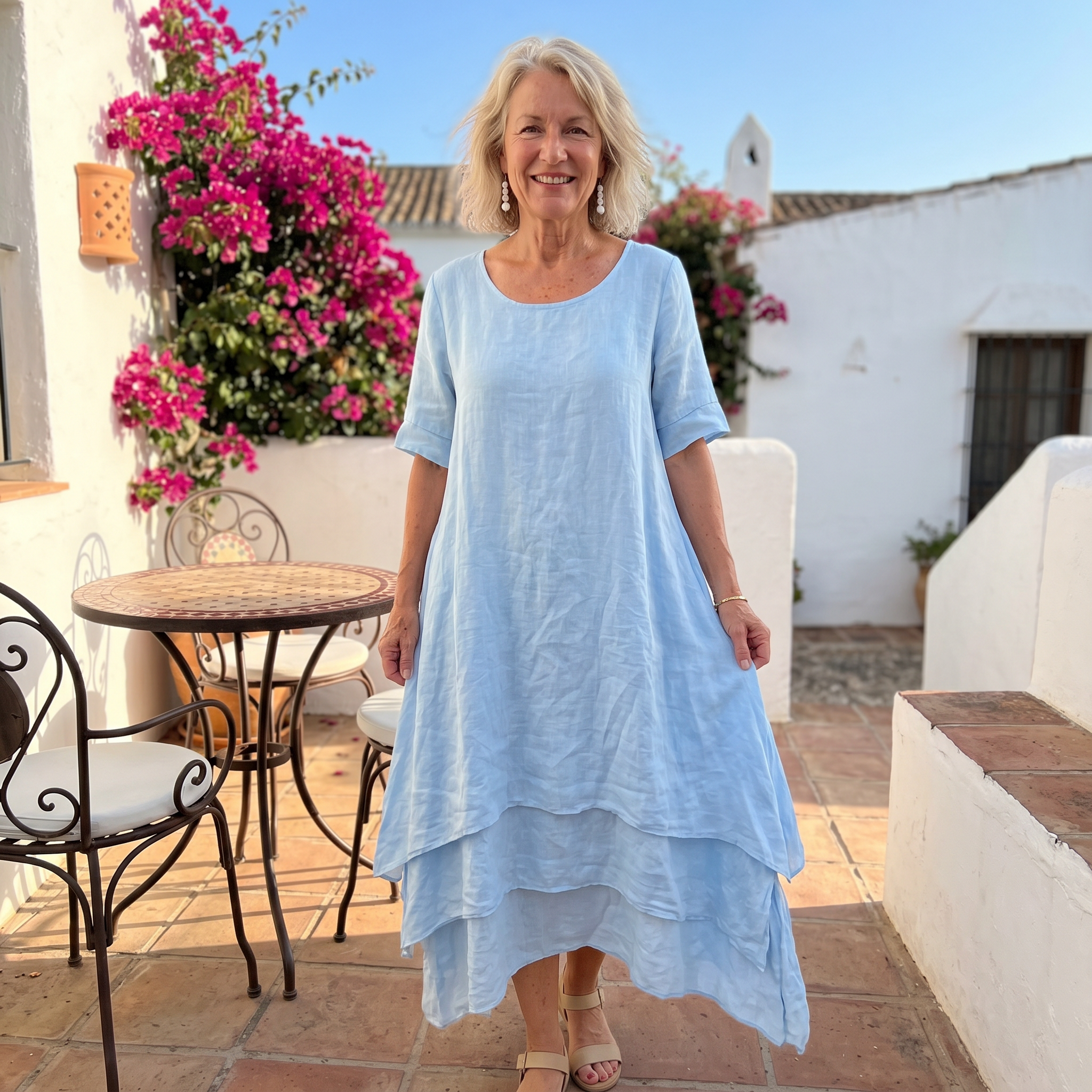 Lenora - Flowing Tiered Maxi Dress