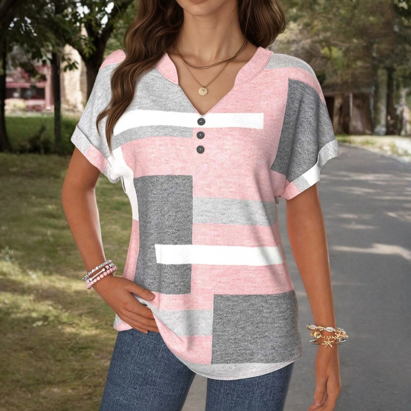 Lila™ | Chic Colour Block Blouse for Effortless Style