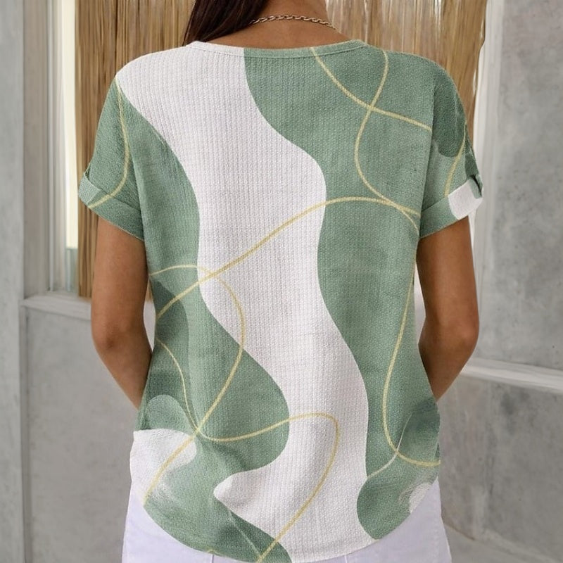 Lila™ | Chic Colour Block Blouse for Effortless Style