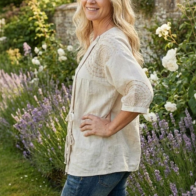 Lila™ | Timeless Cotton Vintage Blouse