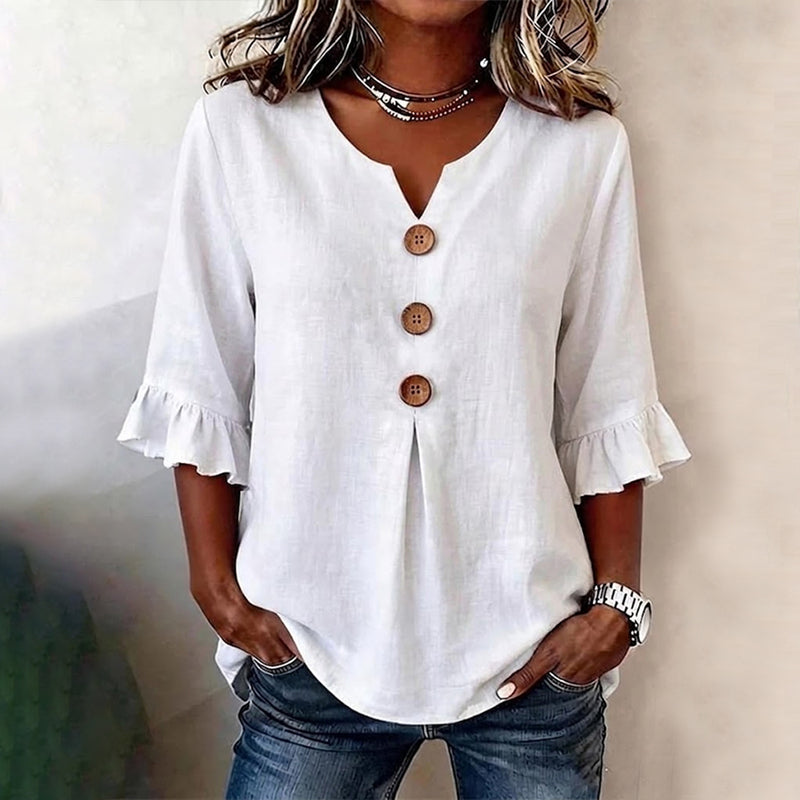 Lila™ | Chic Solid Blouse for Effortless Style