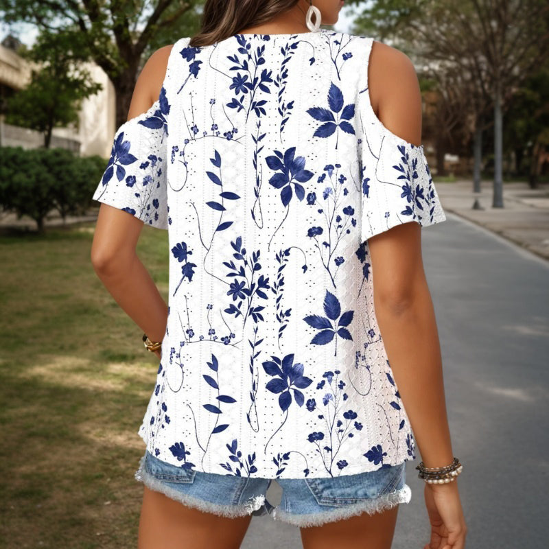 Lila™ | Elegant Leaf Print Blouse for Effortless Style