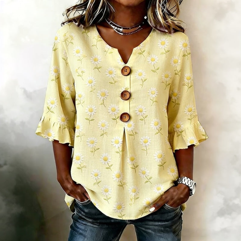 Lila™ | Vintage Floral Chiffon Blouse for Grace