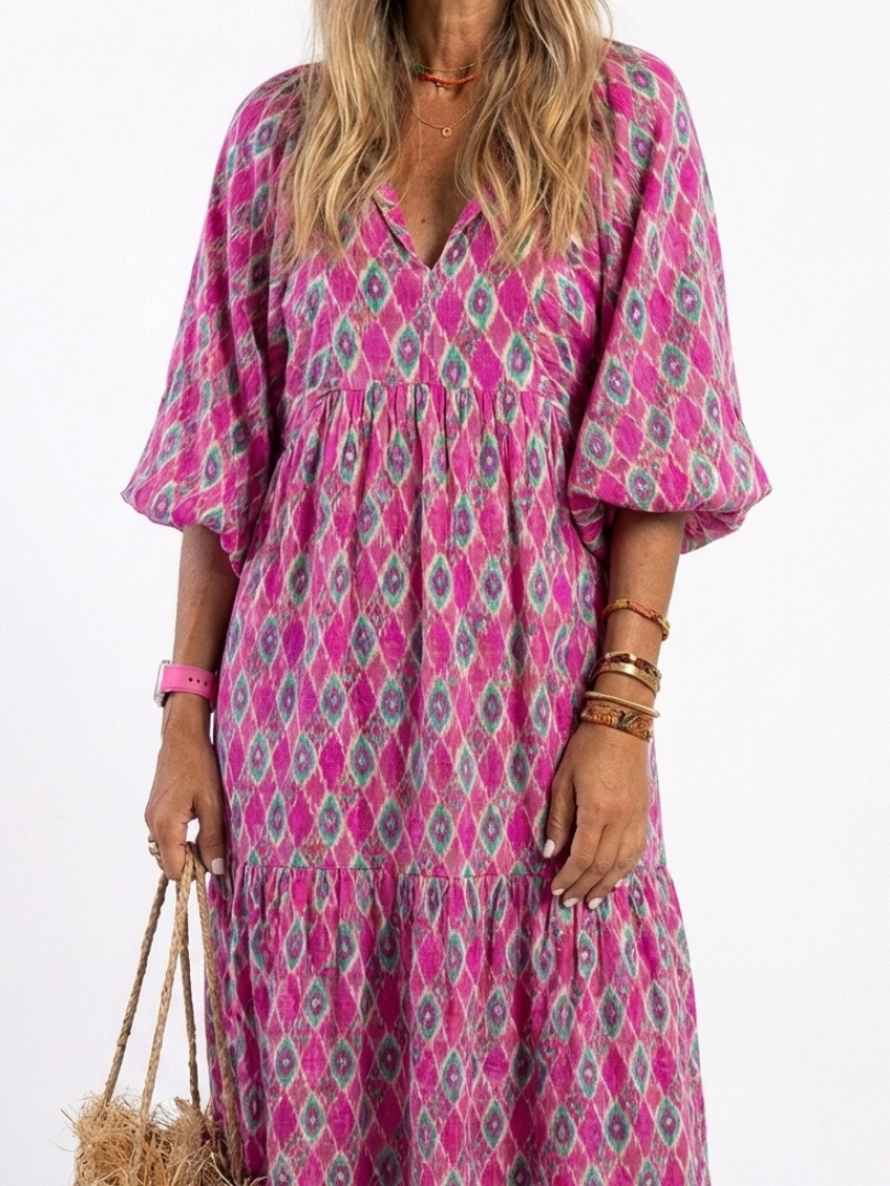 Henrietta™ | Chic Tiered Midi Dress for Effortless Elegance