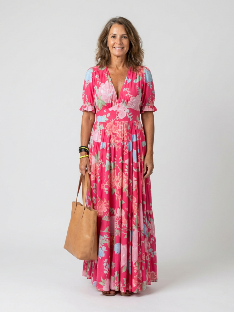 Ione™ | Floral Midi Dress for Effortless Elegance