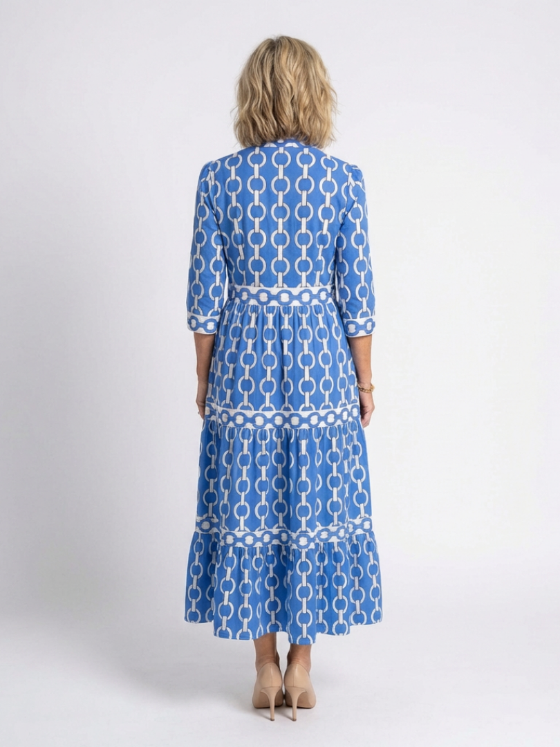 Lila™ | Chic Midi Dress in Chain Print