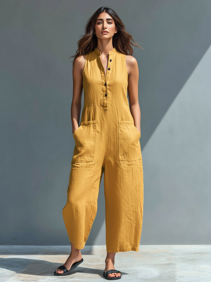 Lila™ | Chic Linen Dungarees for Effortless Style