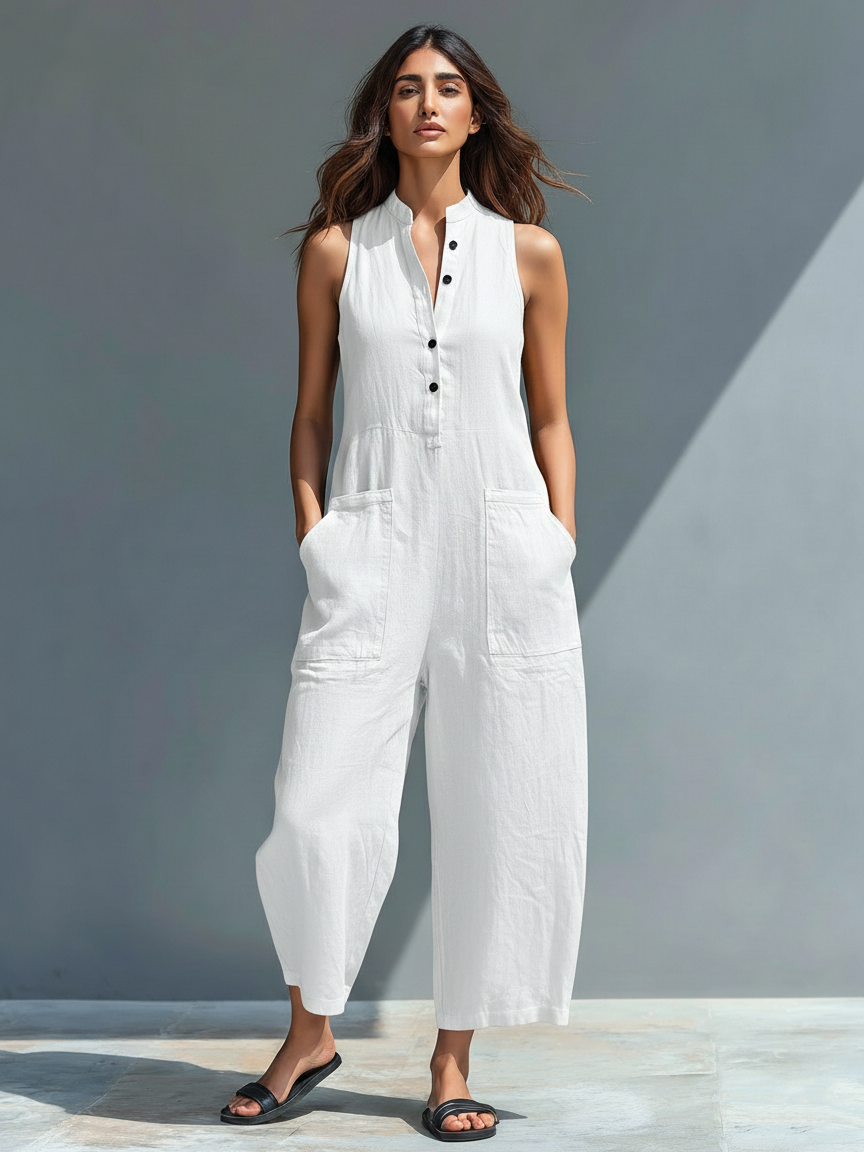 Clara™ | Chic Linen Jumpsuit for Effortless Elegance