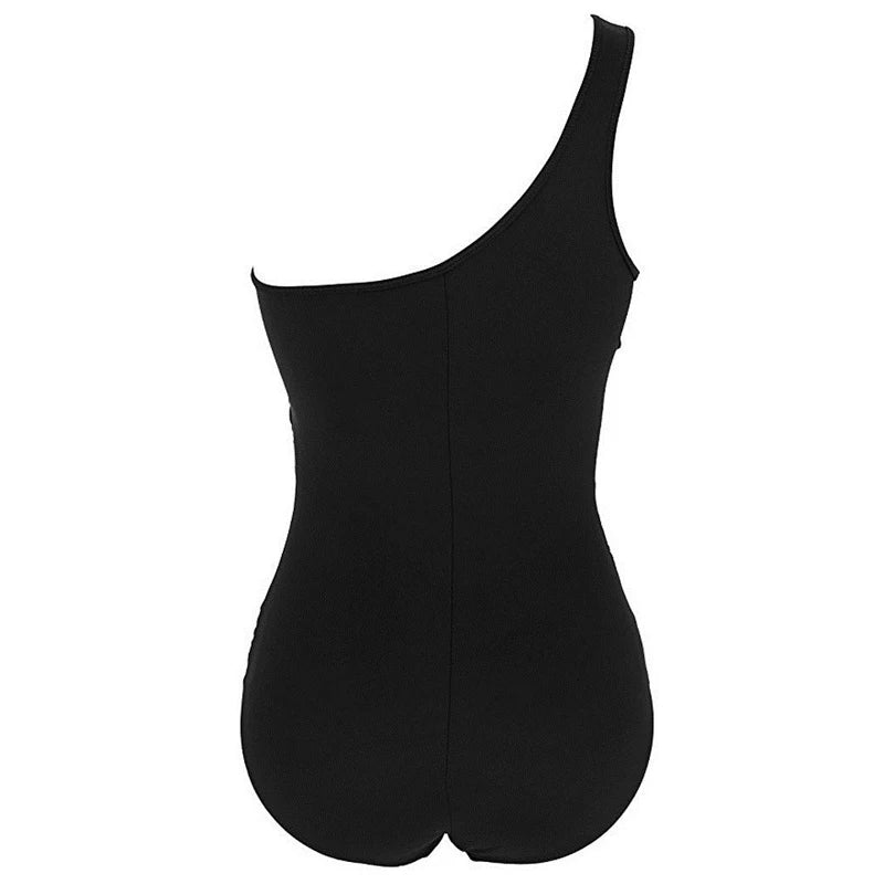 Nina™ | Chic One-Shoulder Plus Size Swimsuit