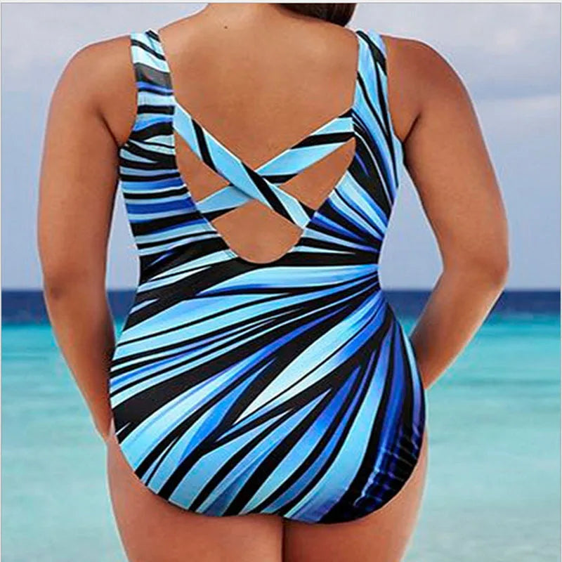 Lina™ | Striped Push-Up Monokini for Effortless Elegance