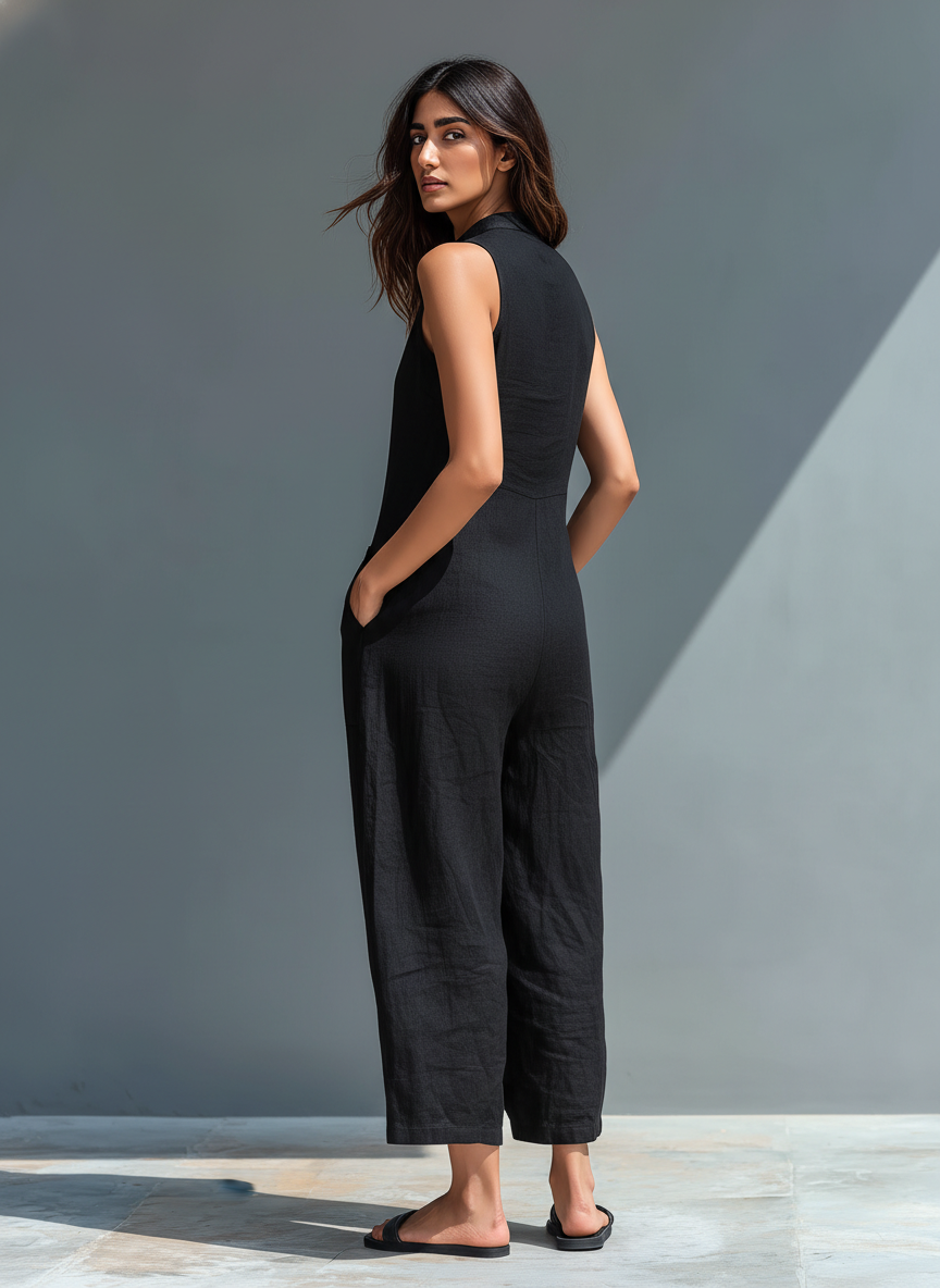 Clara™ | Chic Linen Jumpsuit for Effortless Elegance