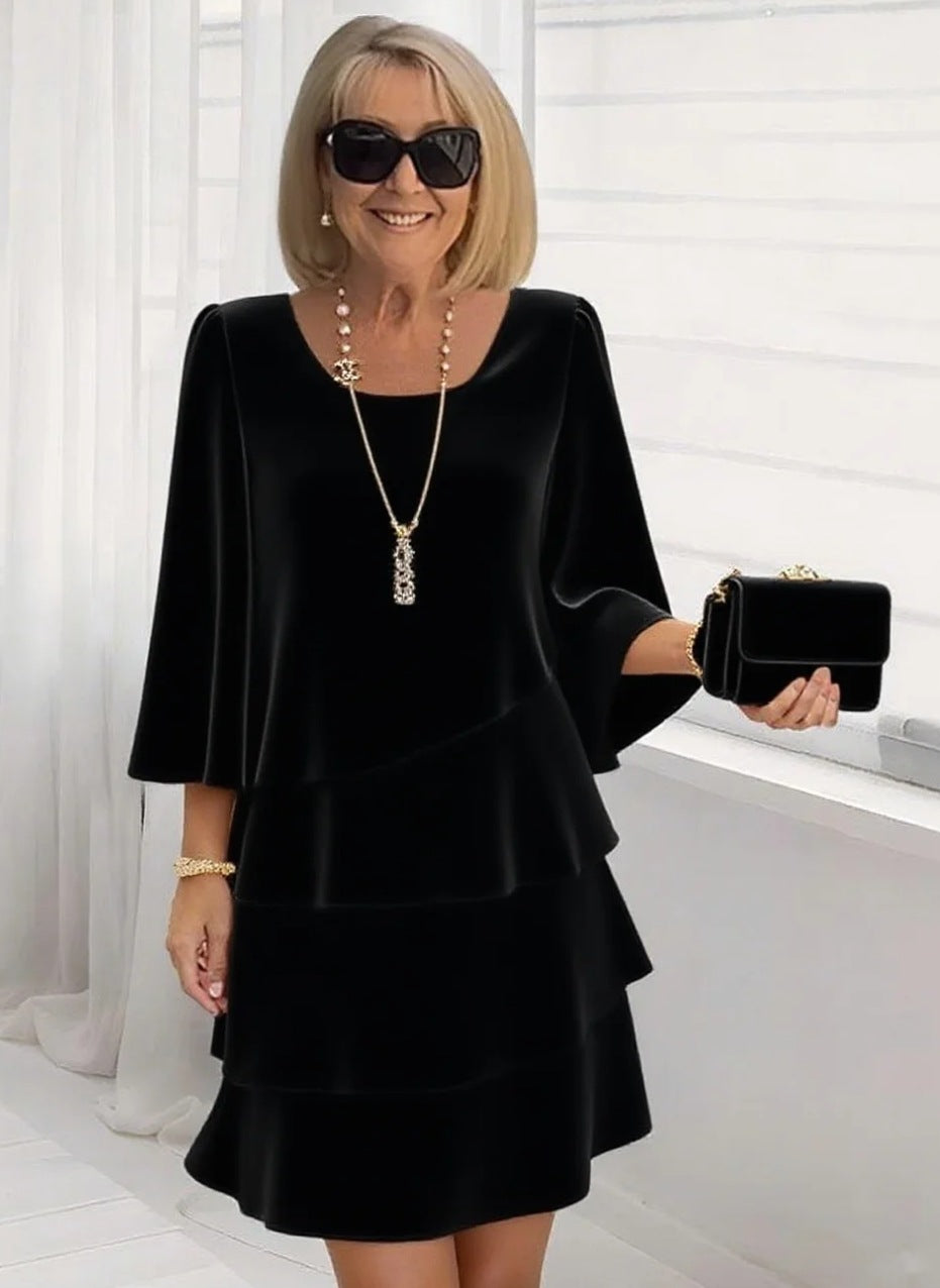 Margaux™ | Chic Midi Dress with Ruffles