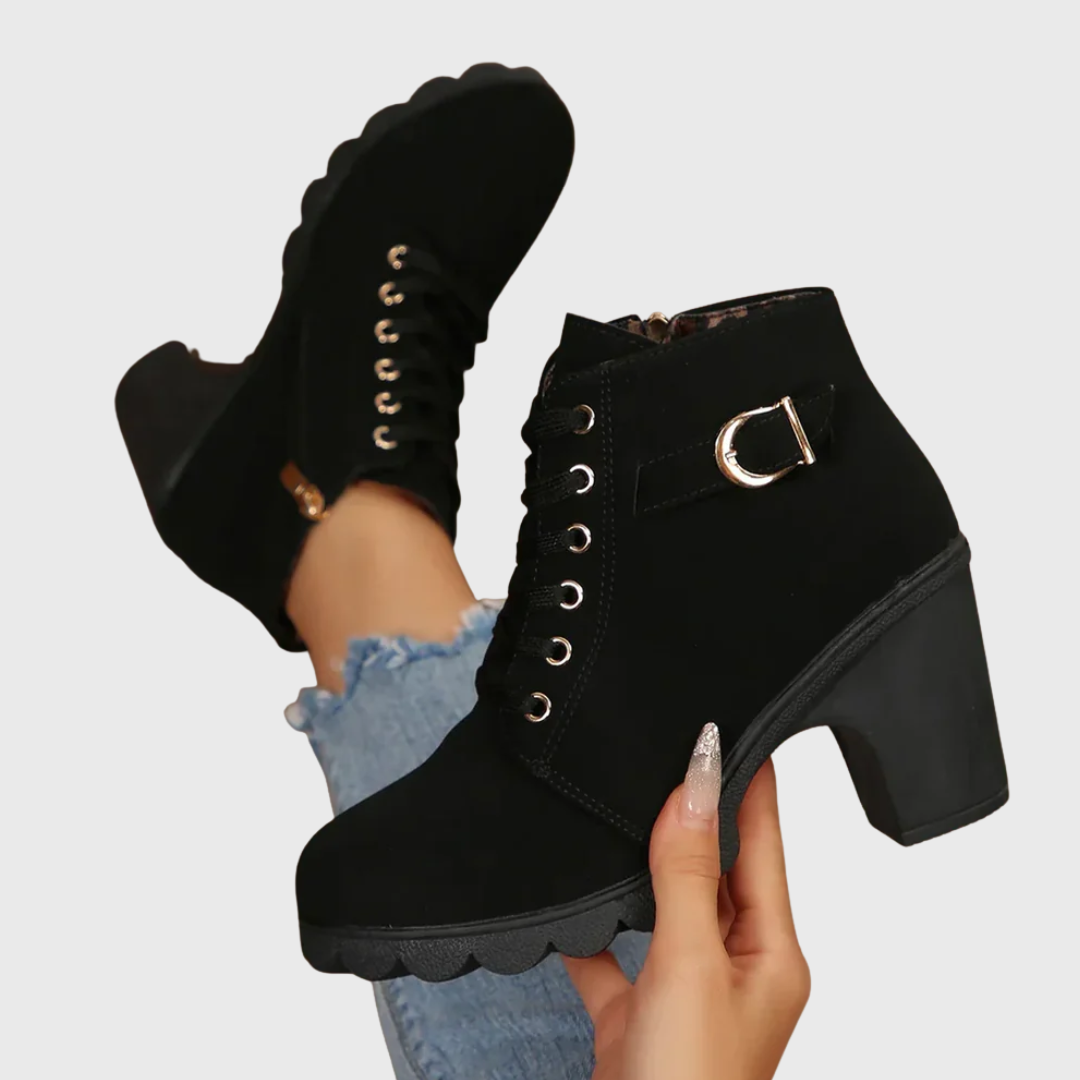 Isabella™ | Chic Leather Ankle Boots for Sophistication