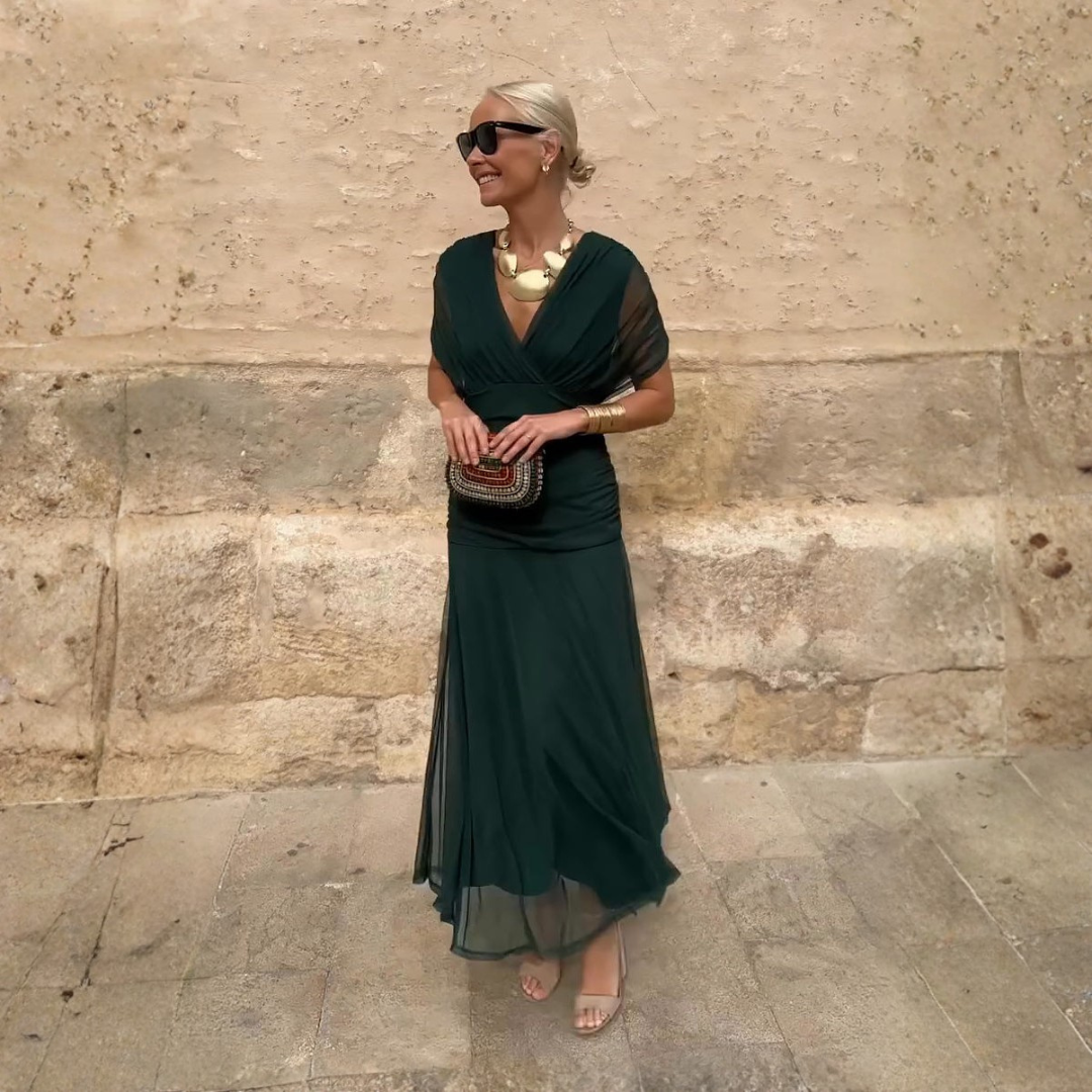 Louise™ | Graceful V-Neck Maxi Dress