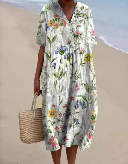Lila™ | Vintage Floral Maxi Dress for Effortless Elegance
