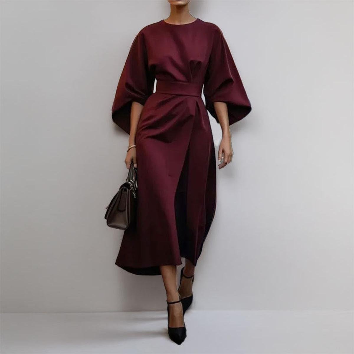 Katarina™ | Graceful Maxi Dress with Kimono Sleeves