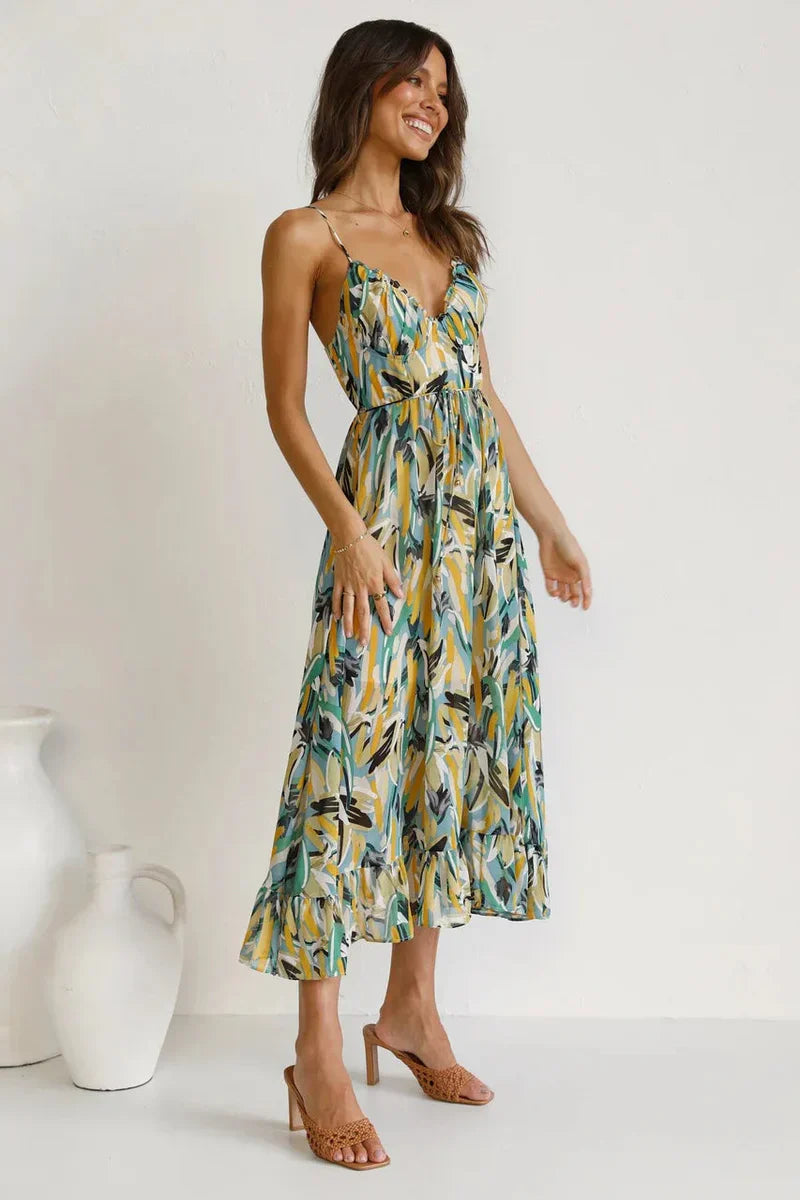Gabrielle™ | Chic Printed Summer Dress for Effortless Elegance