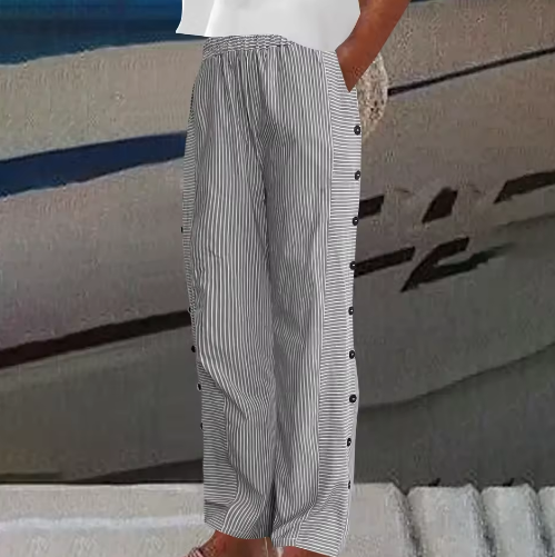 Mia™ | Chic Striped Casual Trousers for Effortless Style