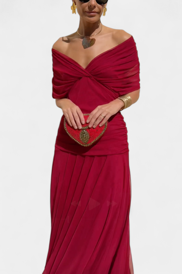Alondra | Long Floral Dress with V-Neck