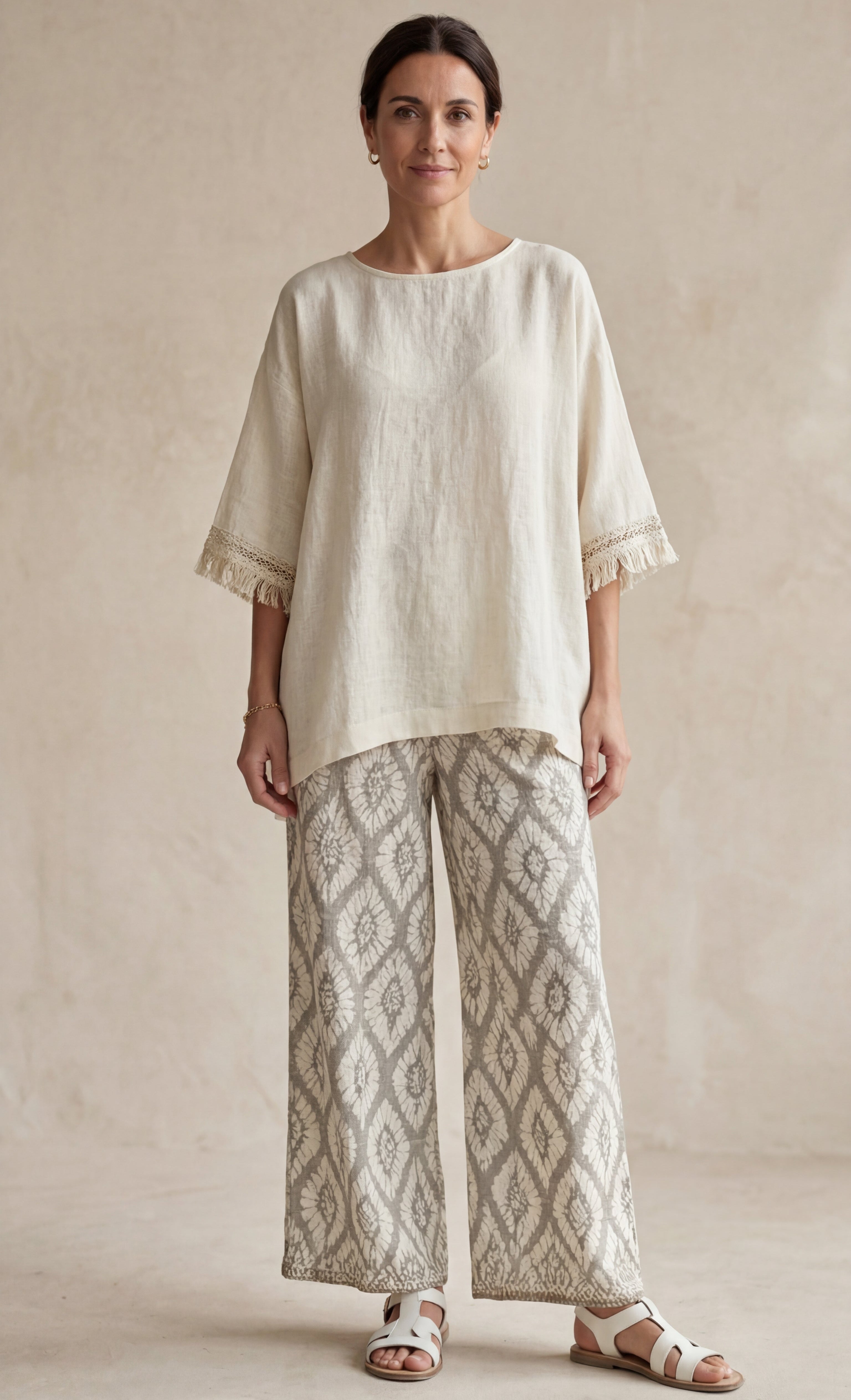 Isabella™ | Chic Cotton Blend Ensemble for Effortless Elegance