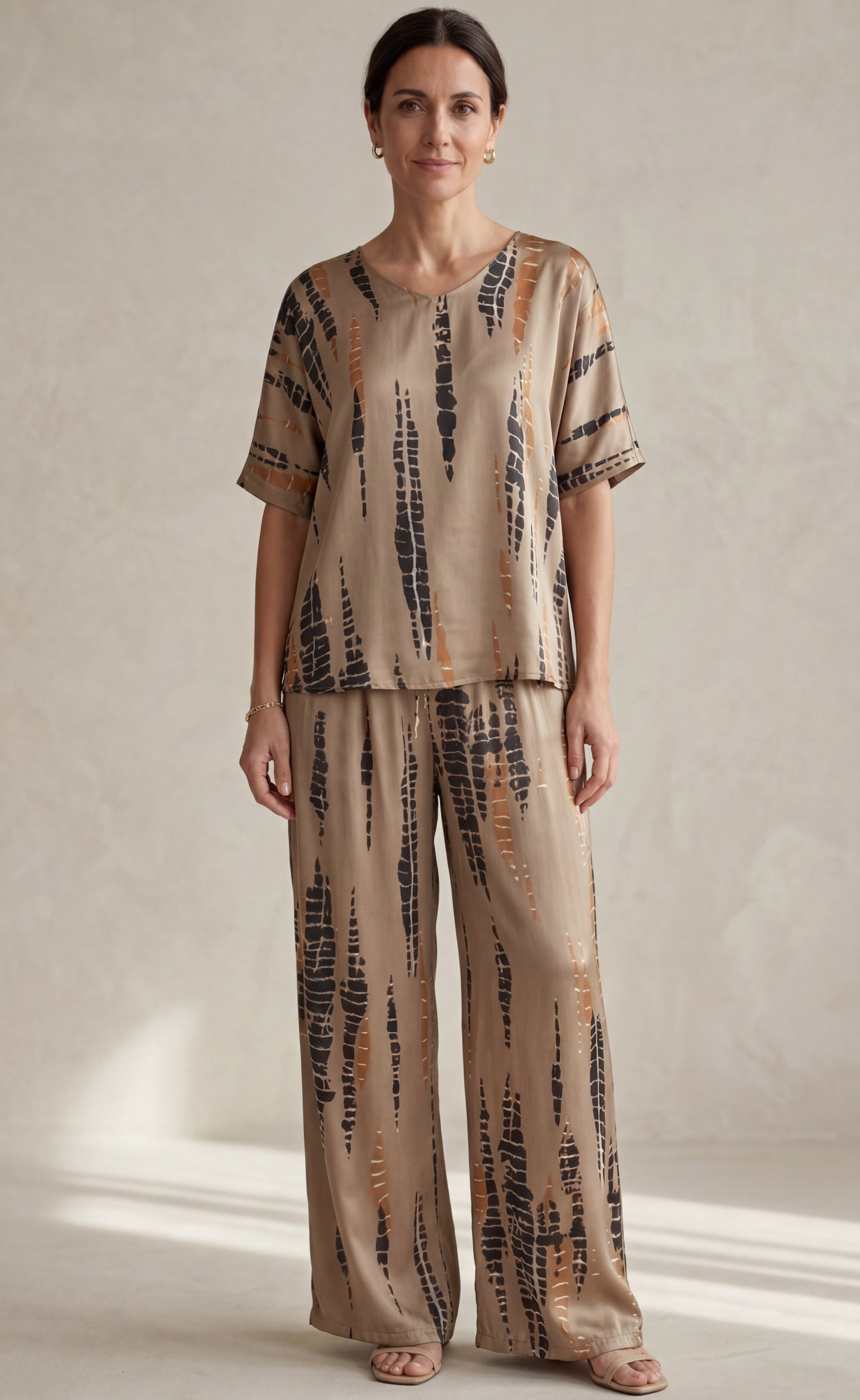 Marie™ | Chic Printed Two-Piece Ensemble