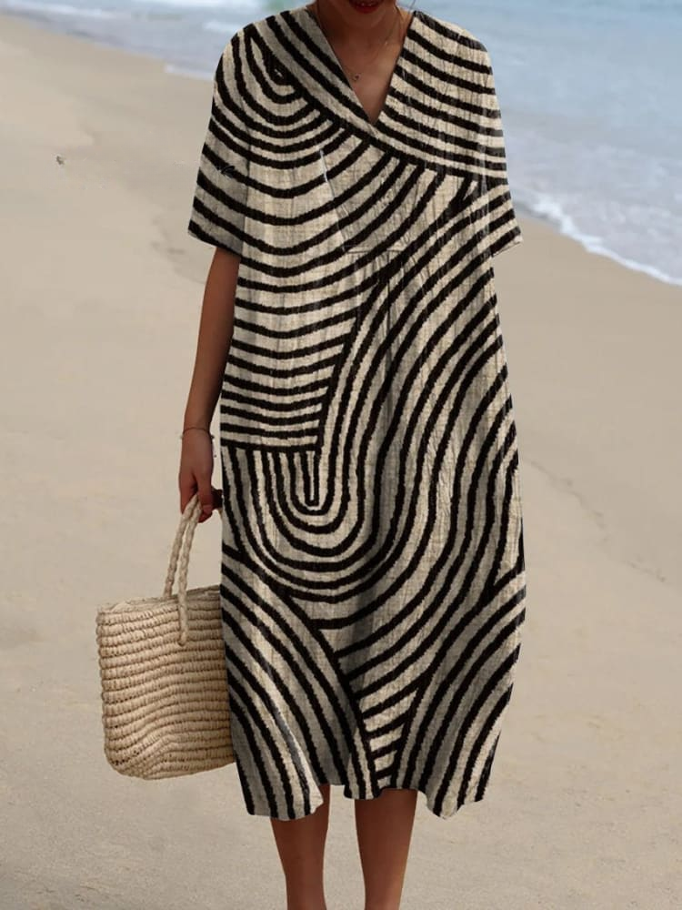 Lila™ | Flowy Geometric Circle Dress for Effortless Elegance