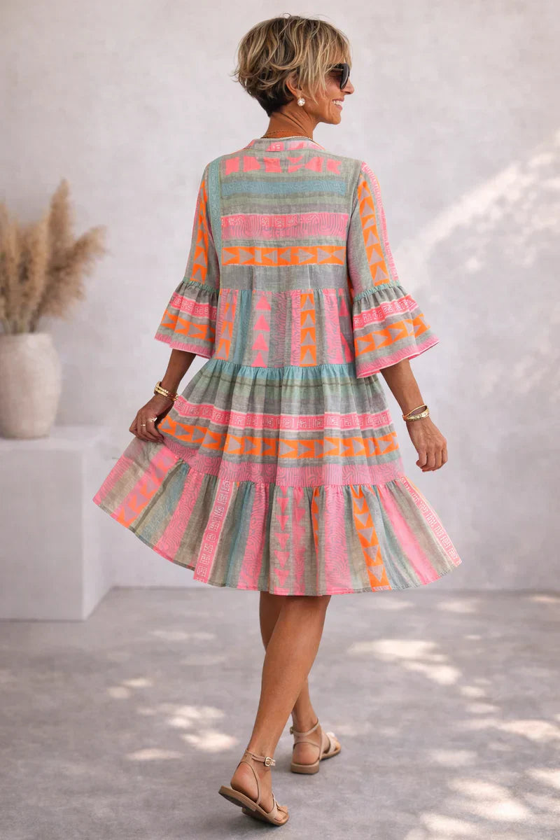 Lila™ | Vibrant Midi Dress for Effortless Style