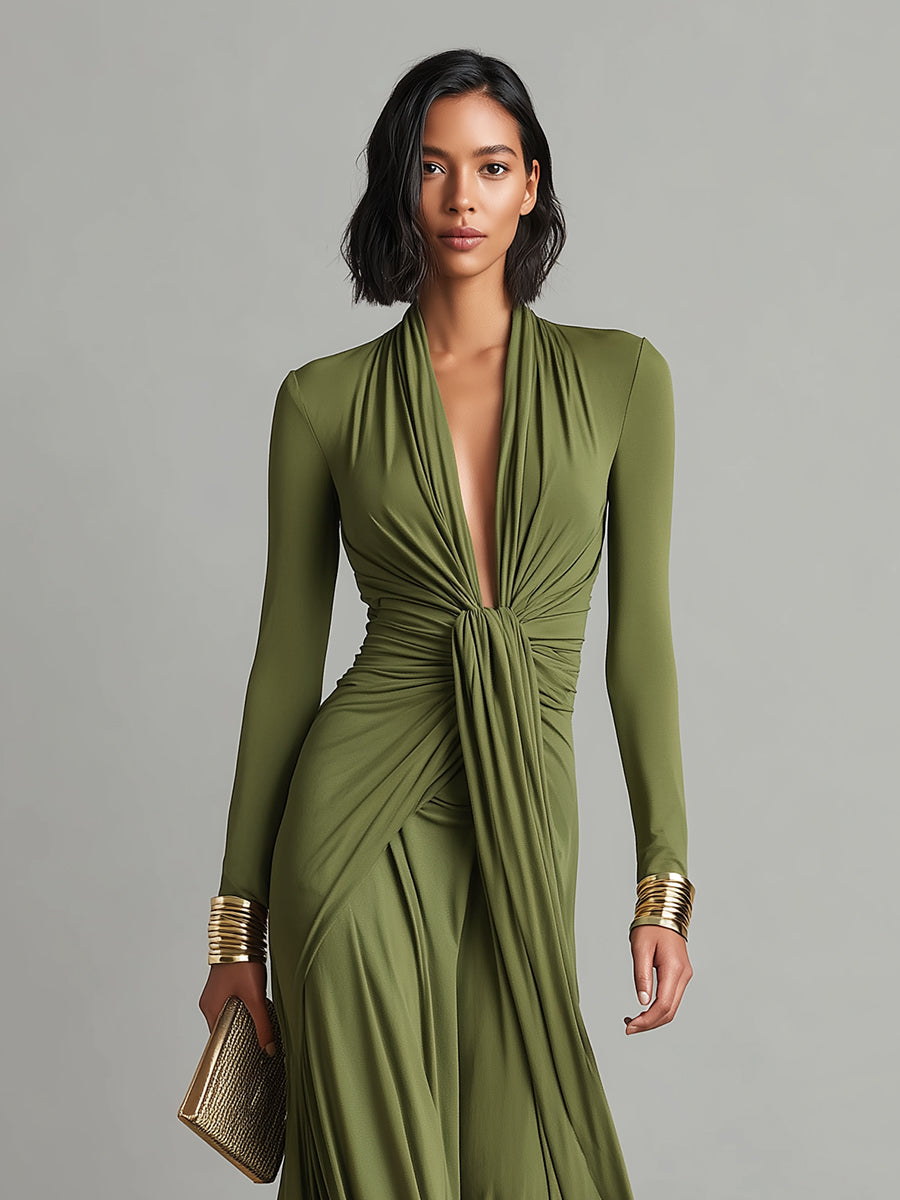 Olivia™ | Luxurious Silk Maxi Dress