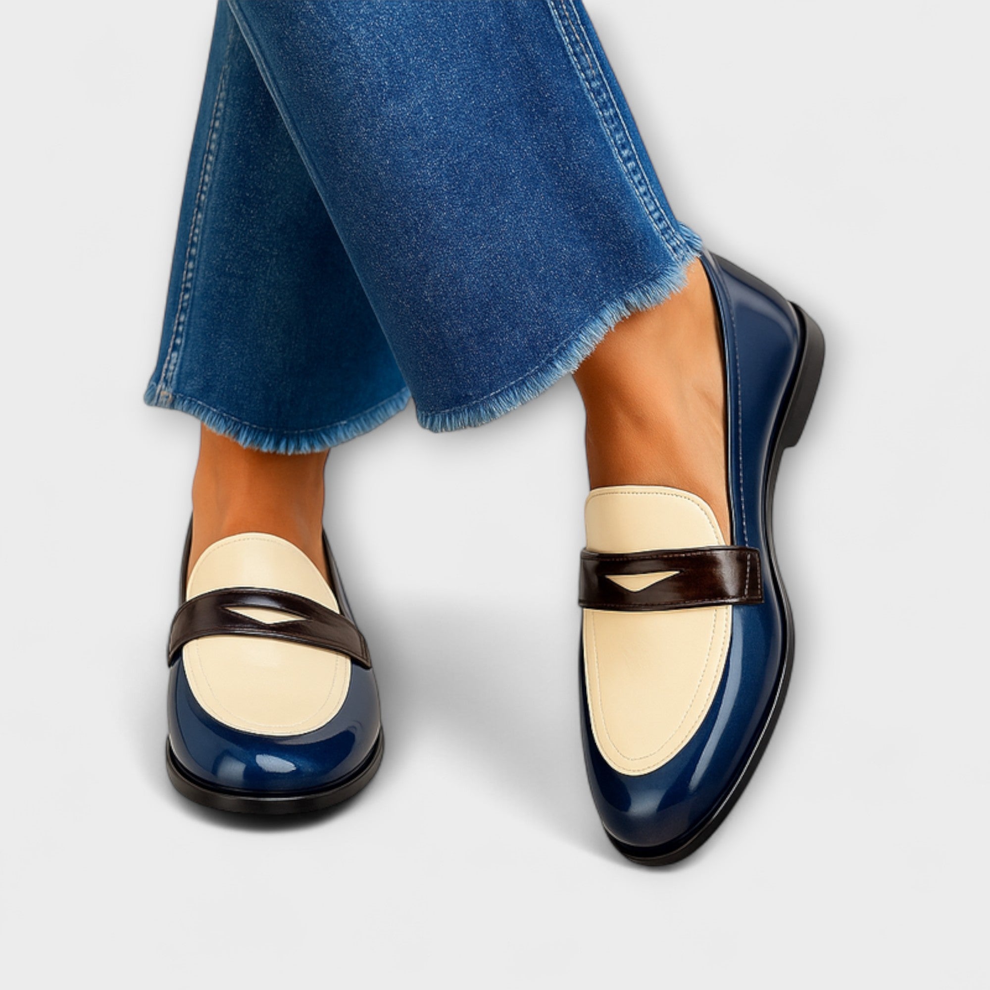 Clara™ | Chic Leather Contrast Loafers