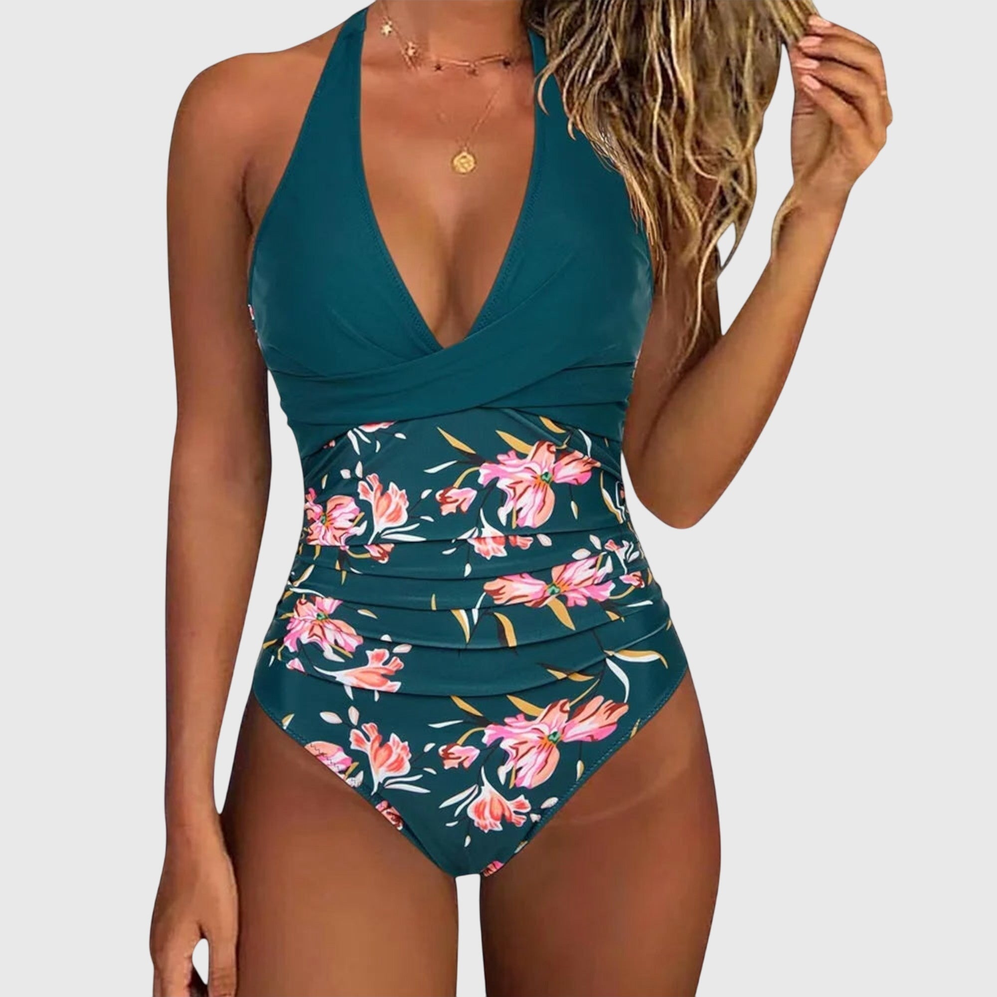 Clara™ | Elegant V-Neck Swimsuit for Confidence