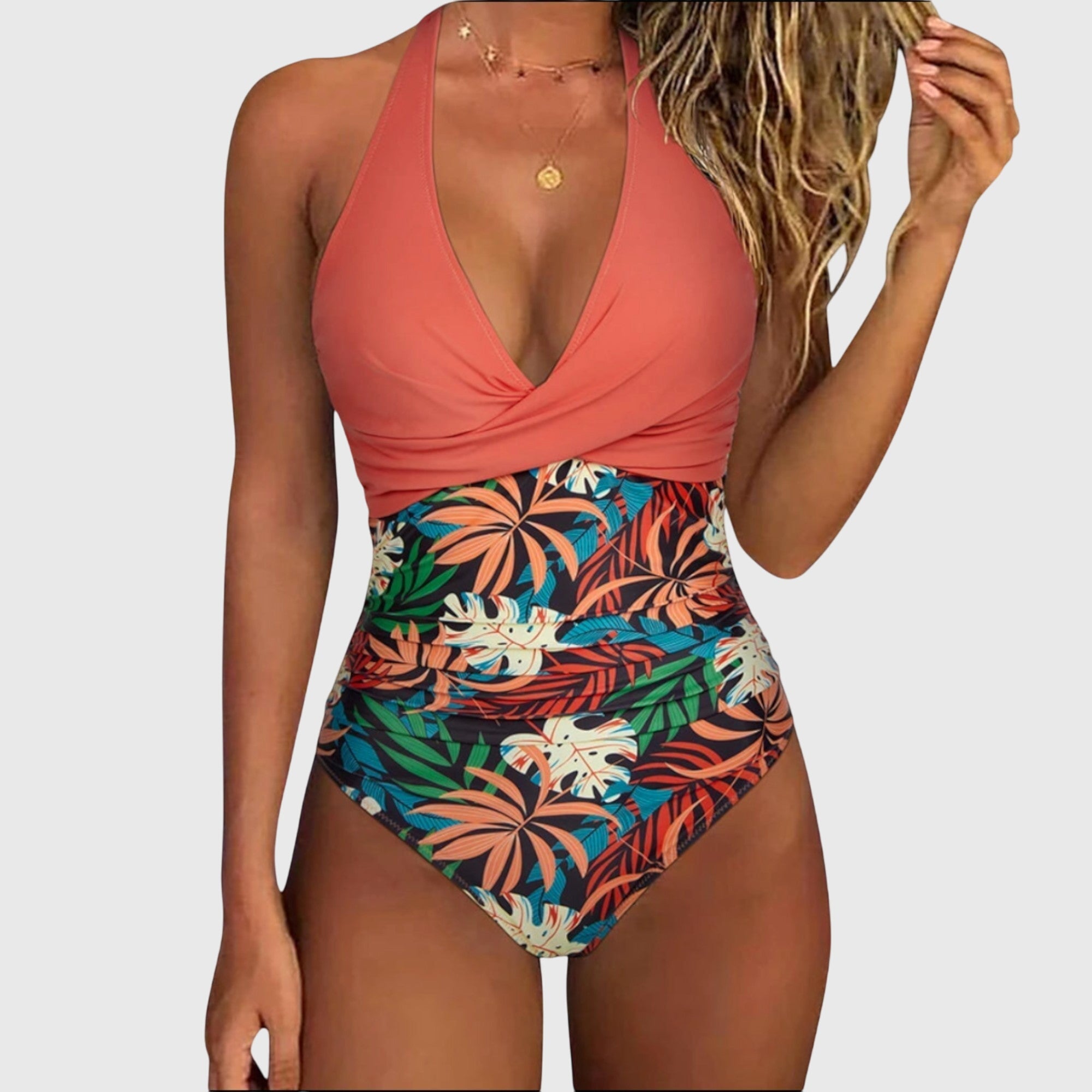 Clara™ | Elegant V-Neck Swimsuit for Confidence