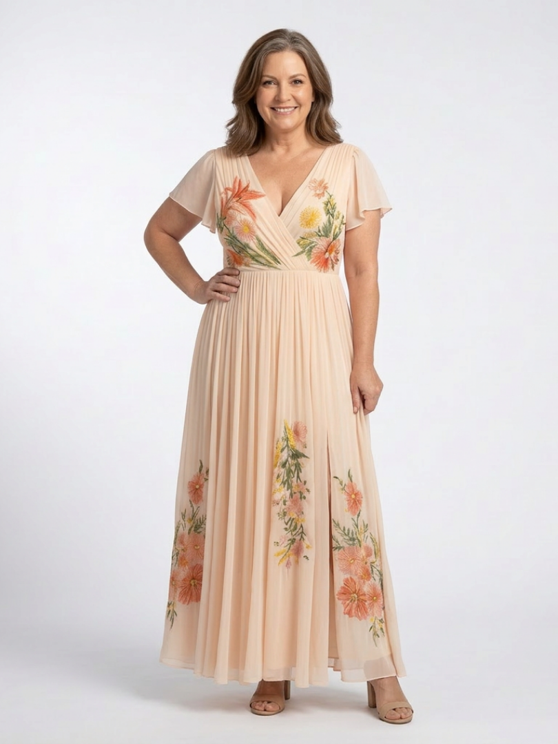Lila™ | Flowing Pleated Maxi Dress for Effortless Elegance