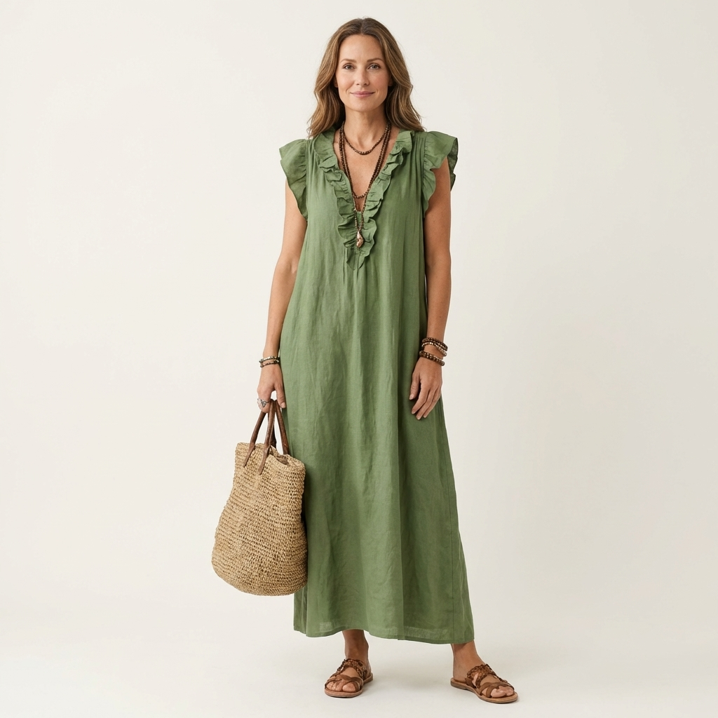 Josette - Linen Maxi Dress