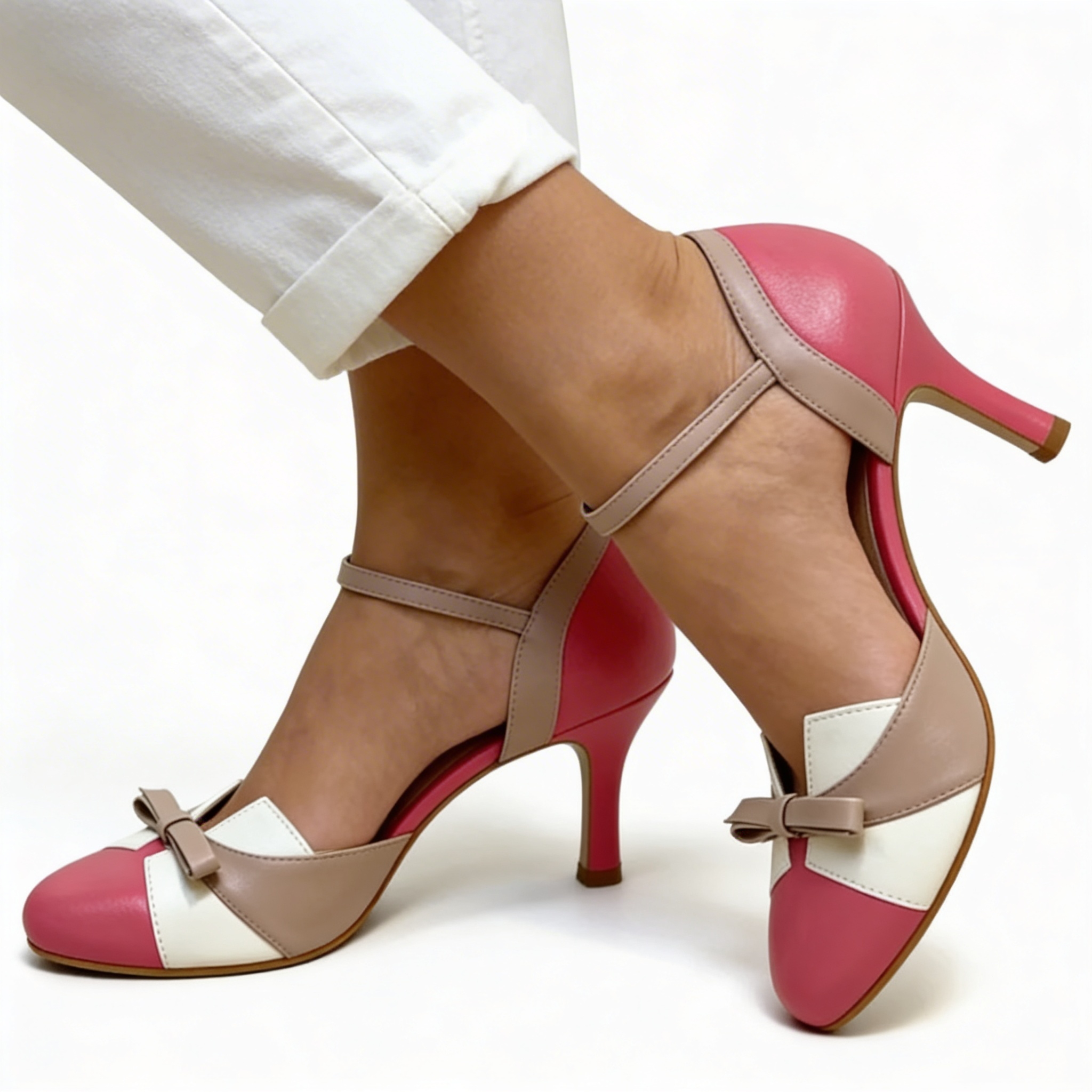 Veronica™ | Chic Leather Heels for Confidence