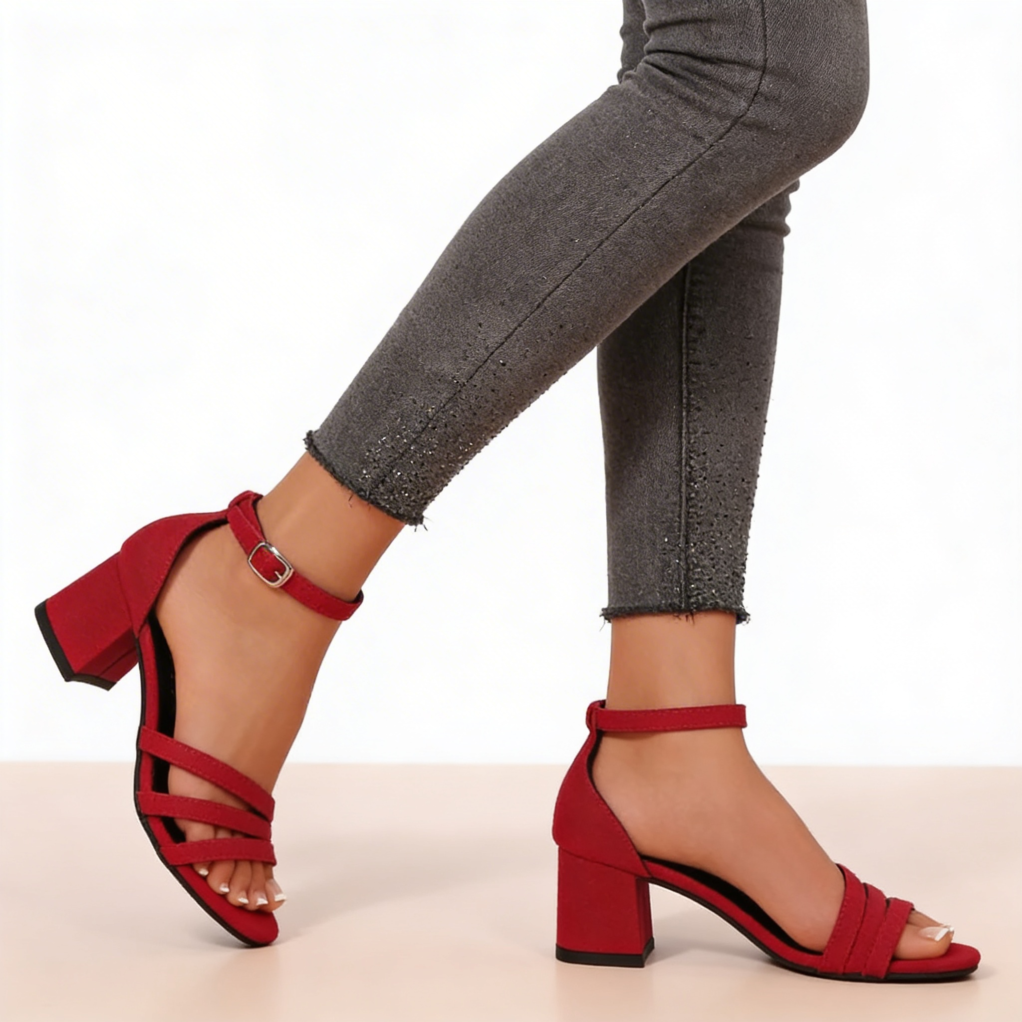 Dominika™ | Chic Leather Heels for All-Day Elegance