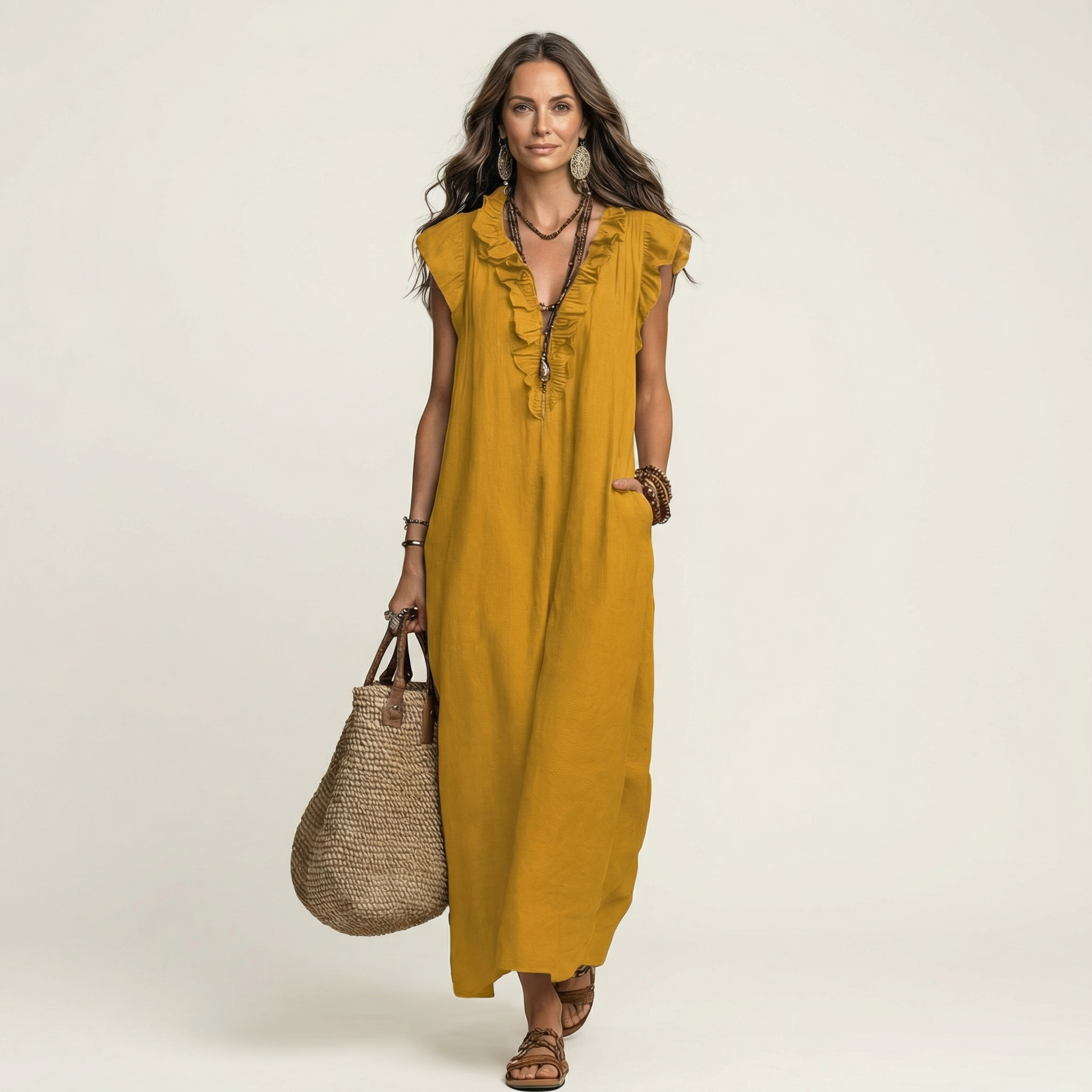 Josette - Linen Maxi Dress