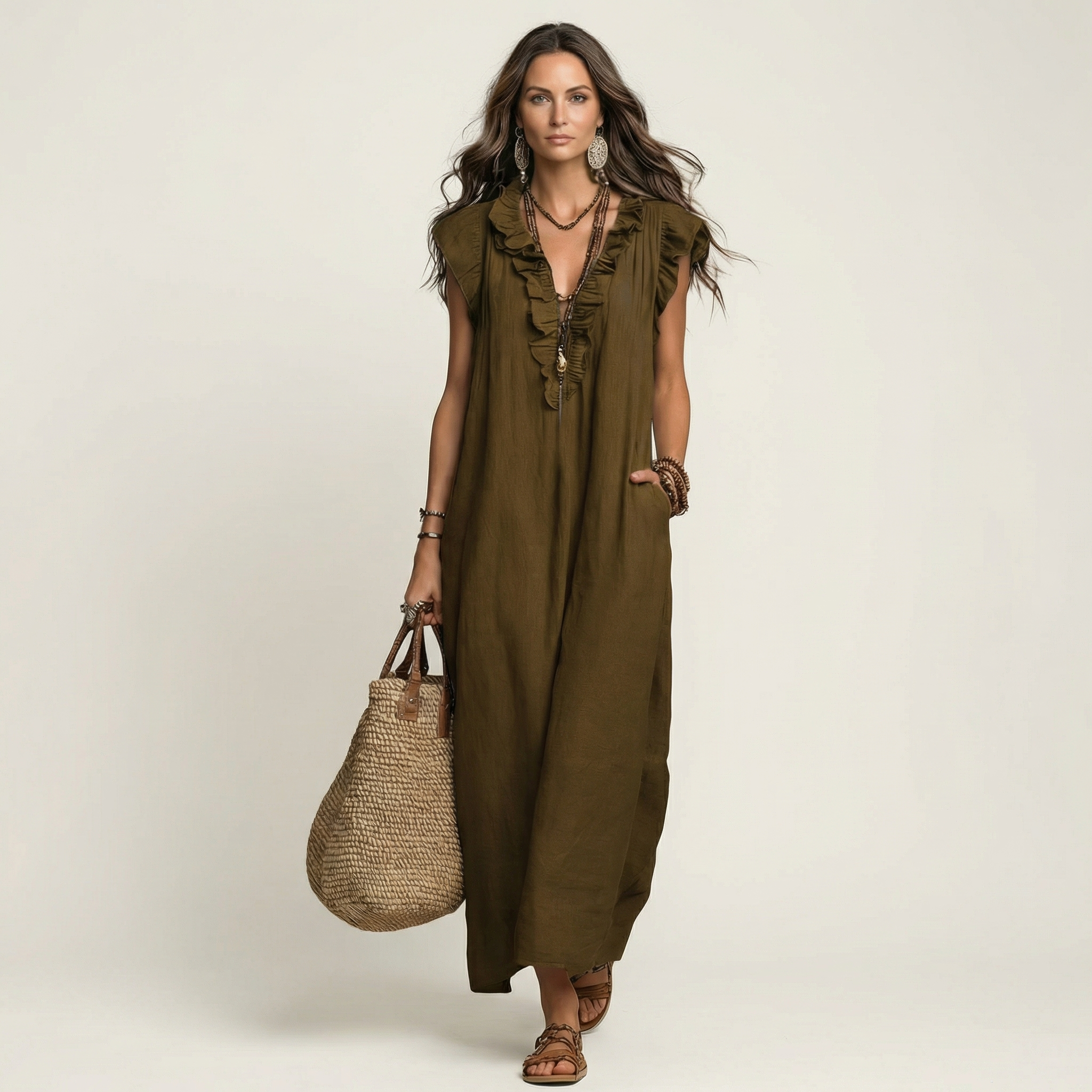 Josette - Linen Maxi Dress