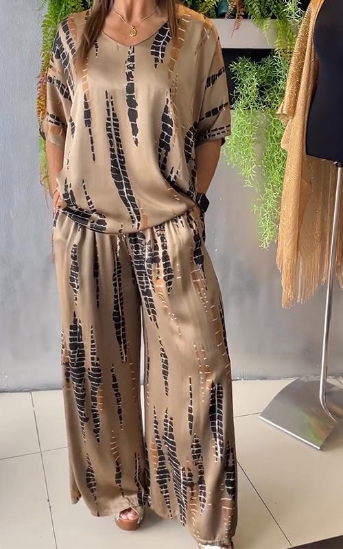 Marie™ | Chic Printed Two-Piece Ensemble