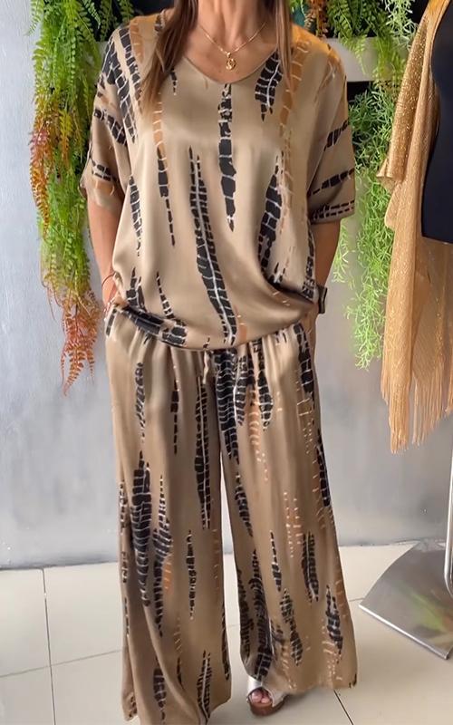 Marie™ | Chic Printed Two-Piece Ensemble