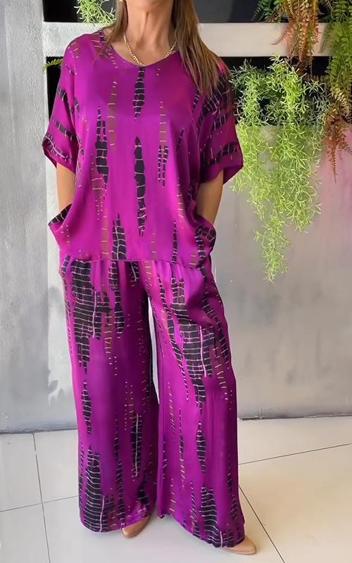 Marie™ | Chic Printed Two-Piece Ensemble