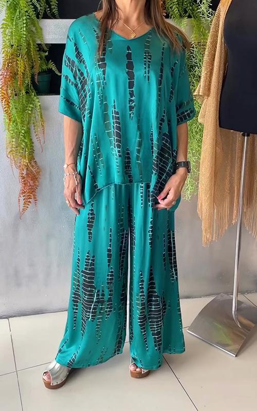 Marie™ | Chic Printed Two-Piece Ensemble