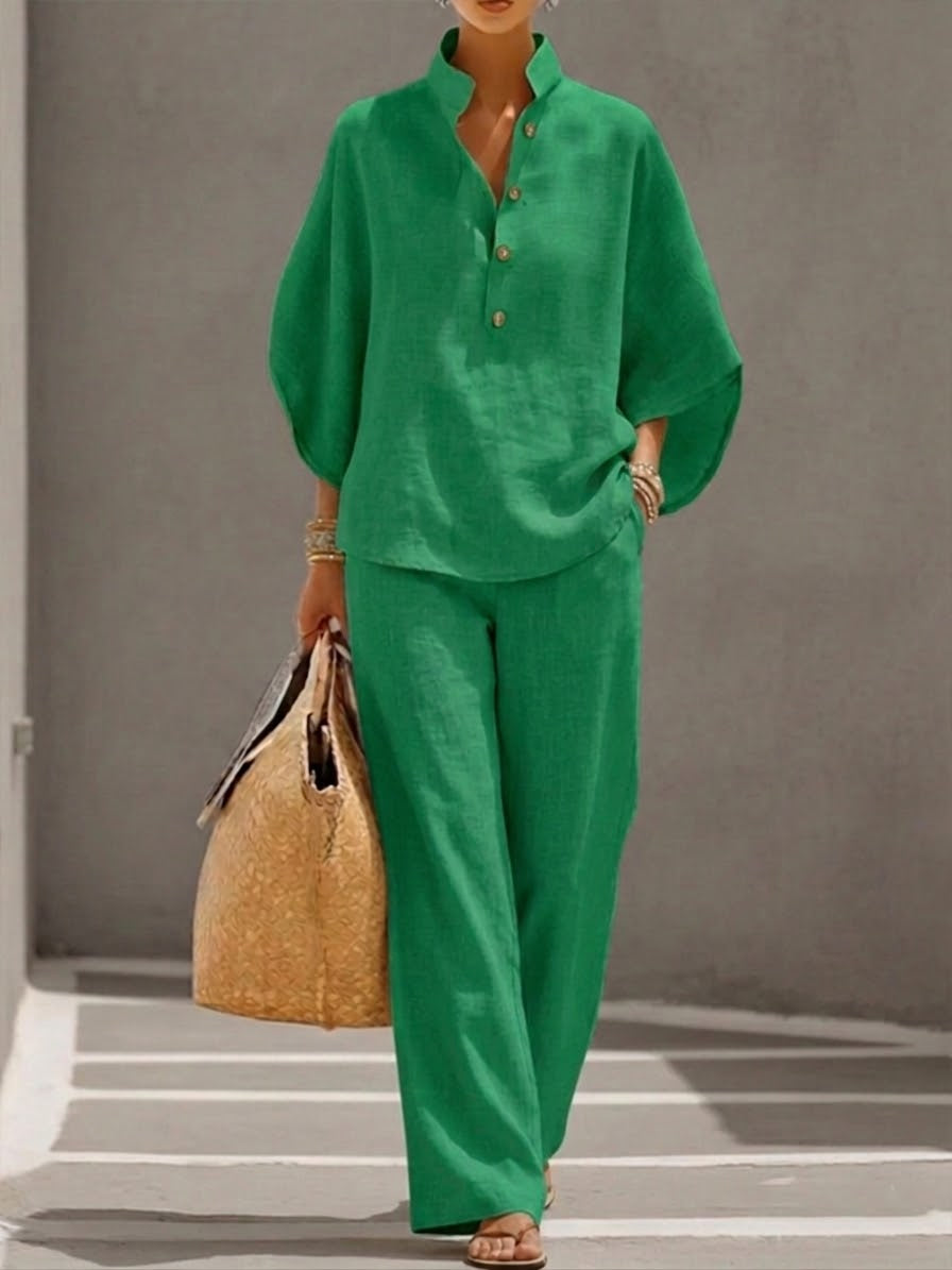 Mariel™ | Chic Linen Two-Piece Set for Effortless Elegance