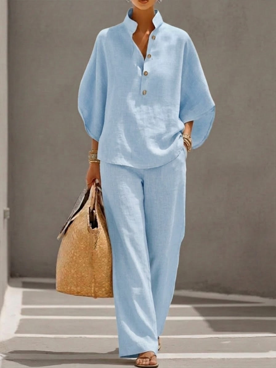 Mariel™ | Chic Linen Two-Piece Set for Effortless Elegance