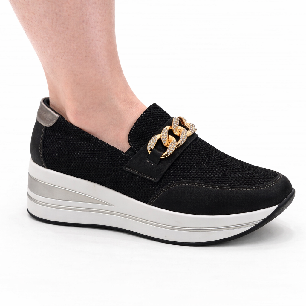 Lila™ | Luxe Moccasin Wedge for Comfort