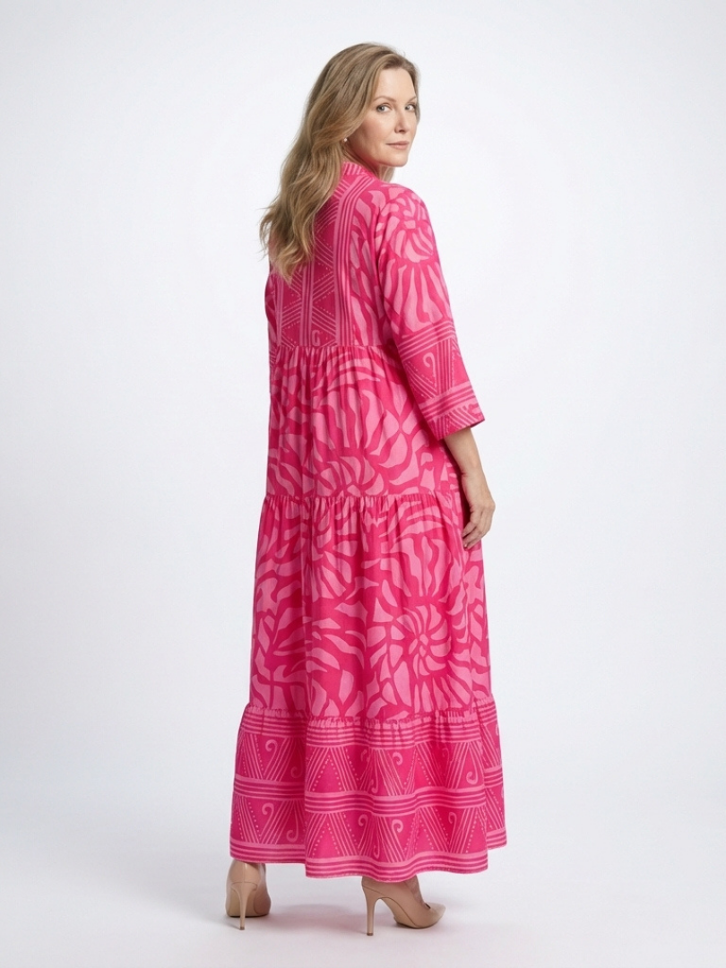 Marielle™ | Chic Button-Front Midi Dress for Effortless Elegance