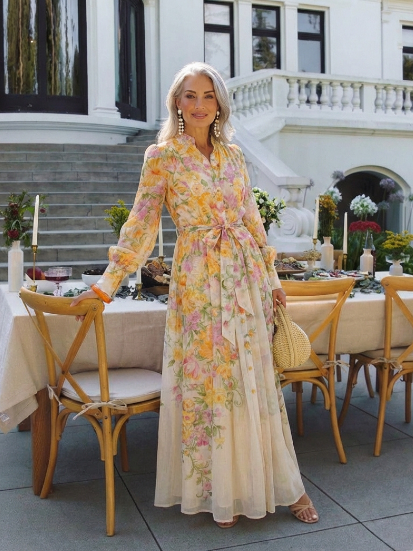 Cressida™ | Ethereal Maxi Dress in Floral Design