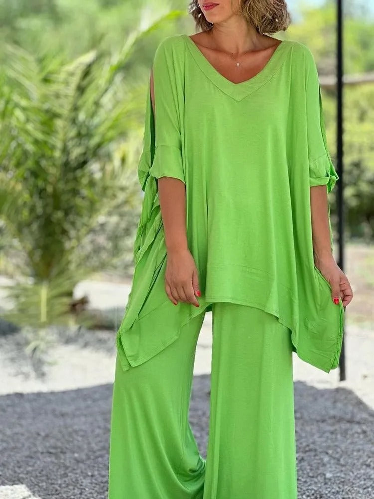 Lila™ | Luxe Cotton Two-Piece Set for Effortless Style