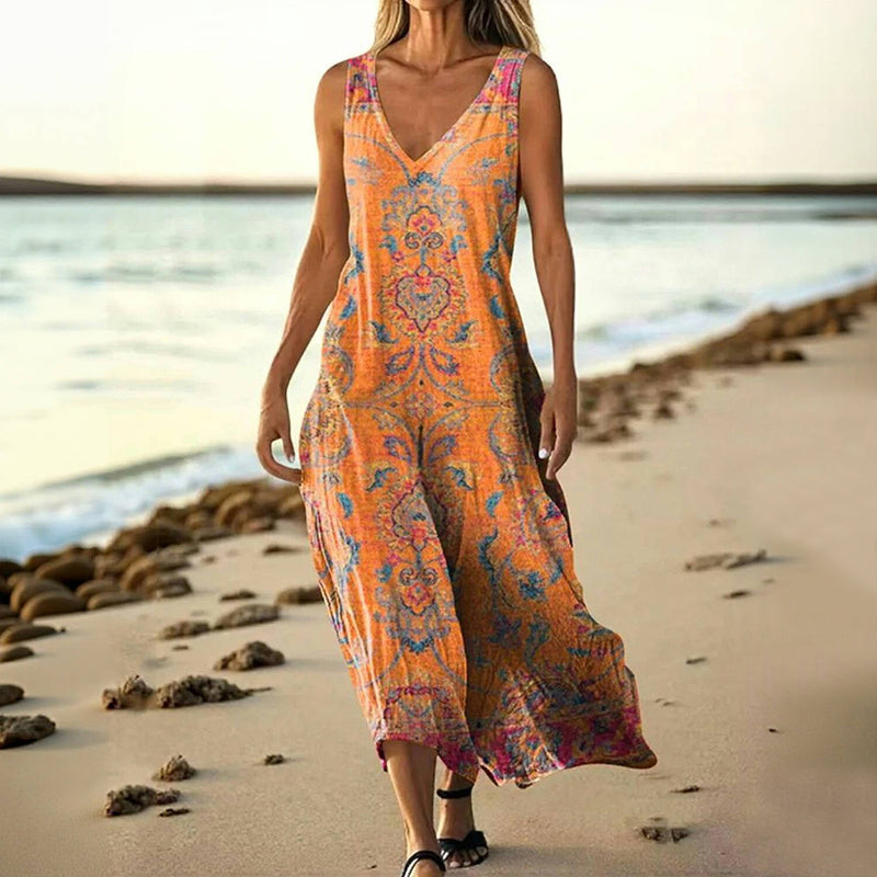Isabella™ | Timeless Ethnic Print Dress for Effortless Elegance