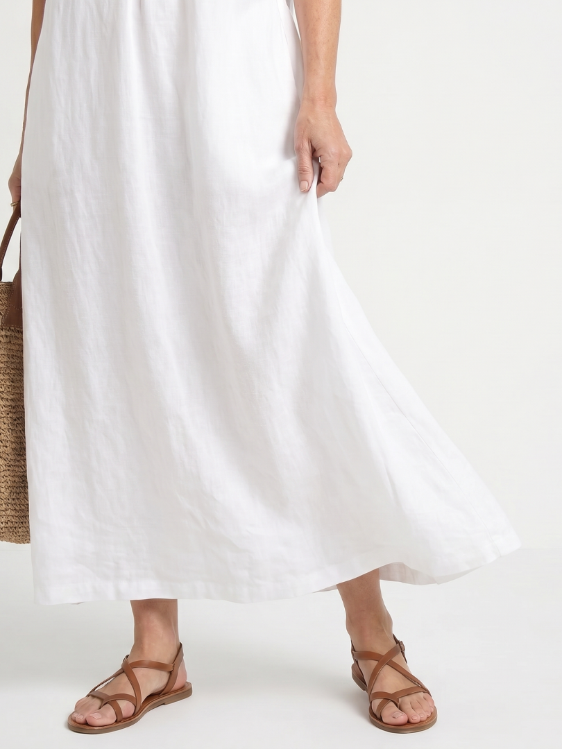 Anneliese™ | Chic Ruffle Trim Midi Dress