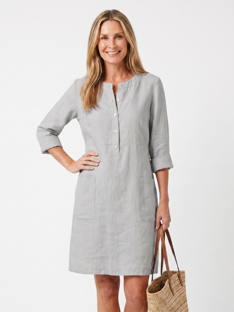 Harriet™ | Chic Button-Front Dress for Effortless Elegance